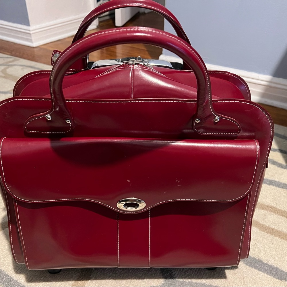 McKleinUSA BERKELEY 15.4" Leather Patented Detachable -Wheeled Ladies' Briefcase